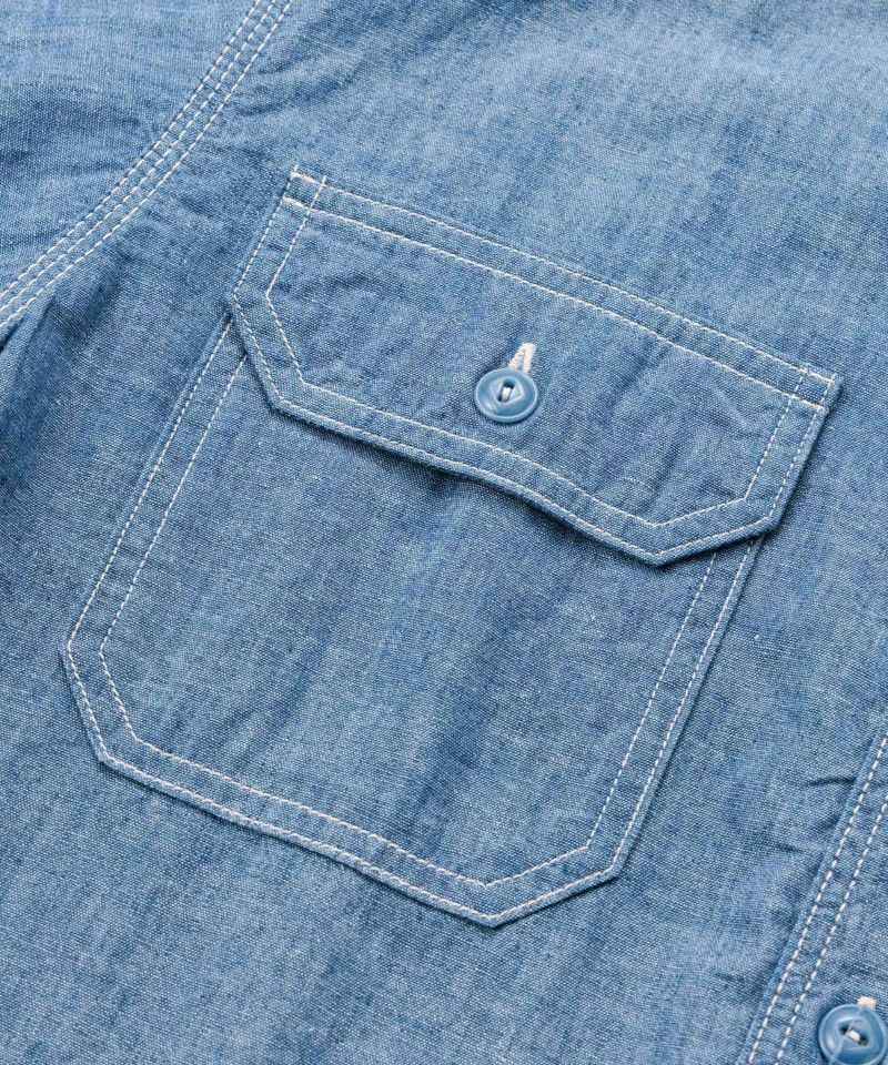 Momotaro - GTB Selvedge Chambray Shirt Blue