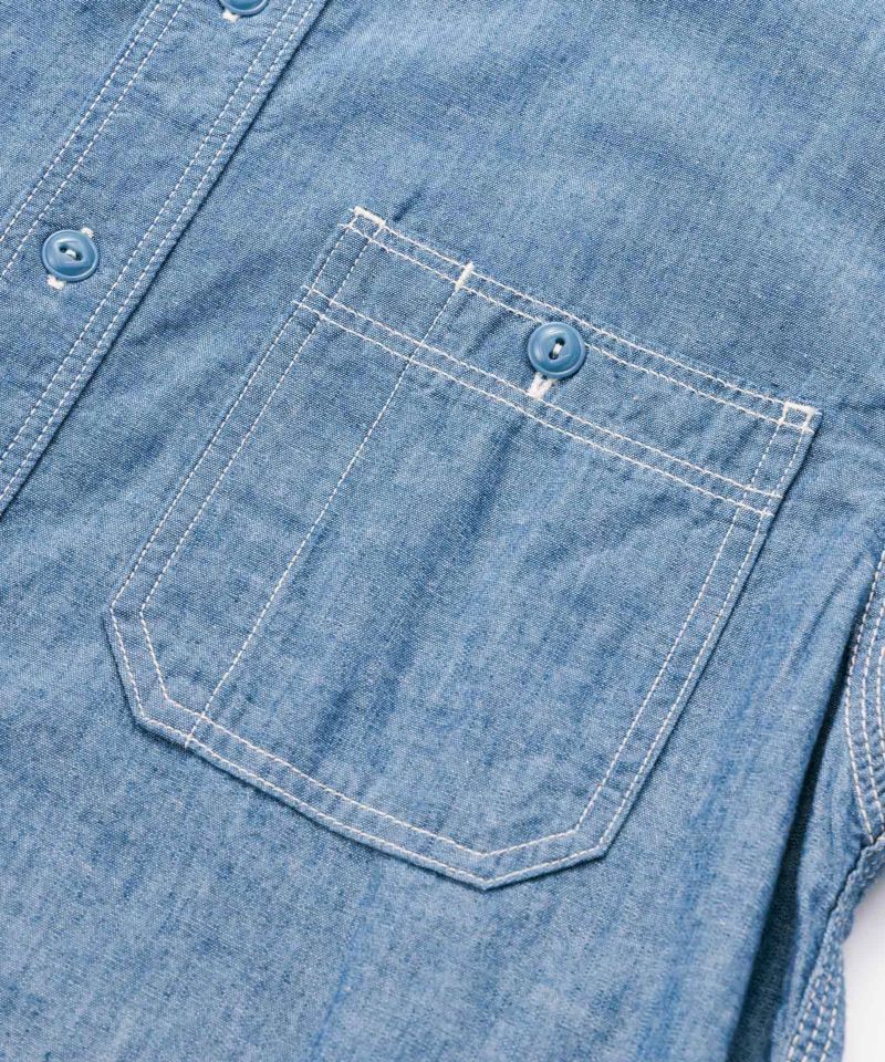 Momotaro - GTB Selvedge Chambray Shirt Blue
