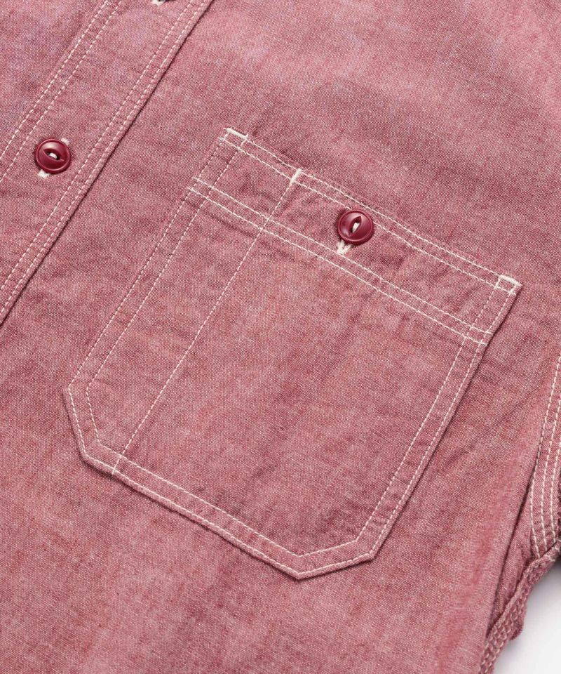 Momotaro - GTB Selvedge Chambray Shirt Red