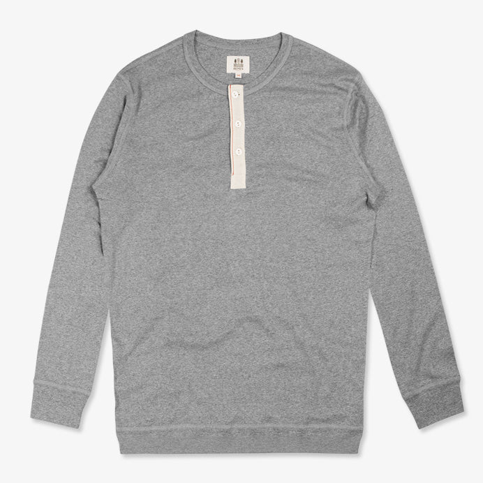Hemen - Harri Grey Henley Long Sleeve