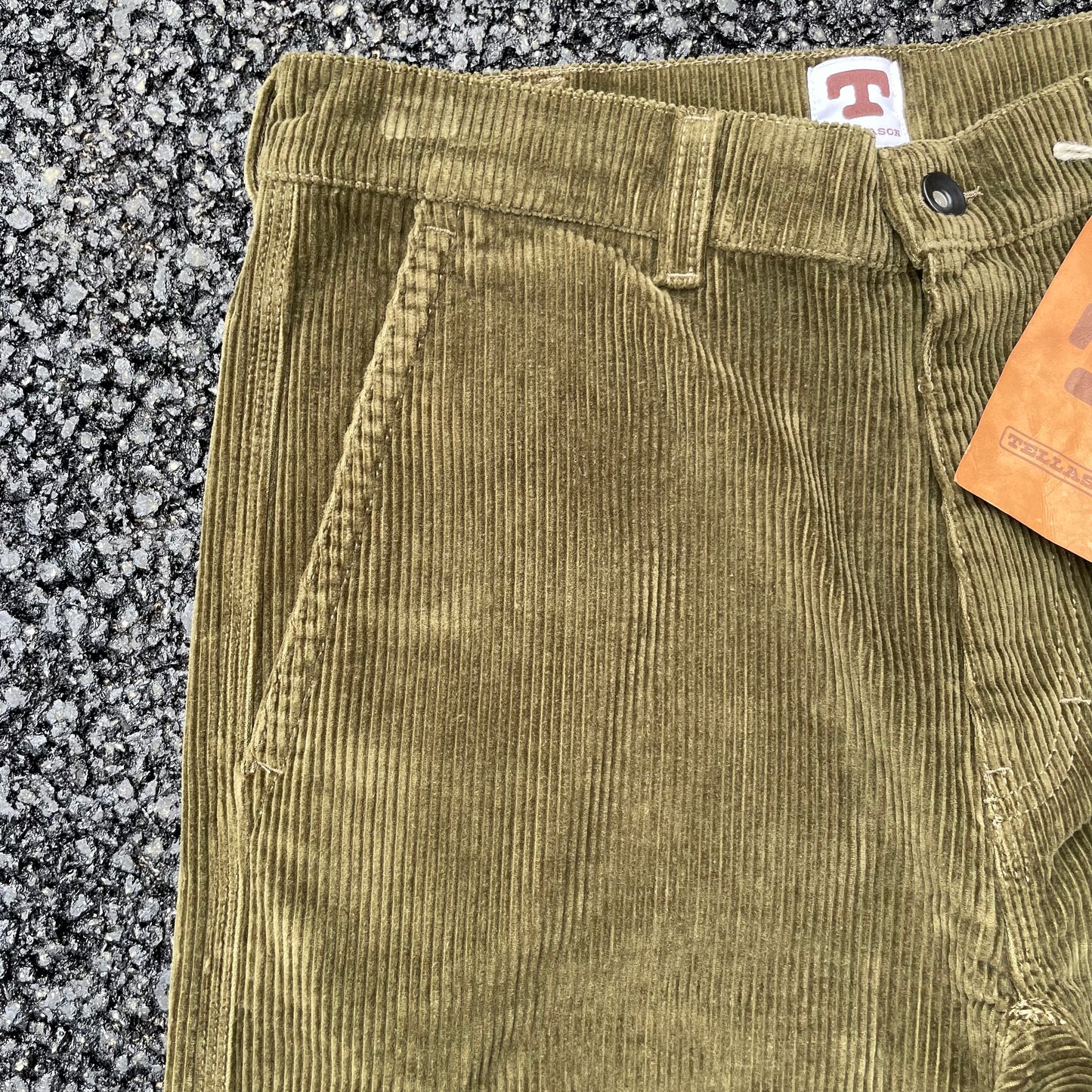 Tellason - Pant, Worker, Kindermann Corduroy Olive