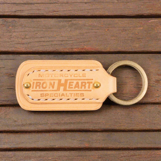 Iron Heart - Buttero Leather Key Ring w/Embossed Iron Heart Logo - Natural