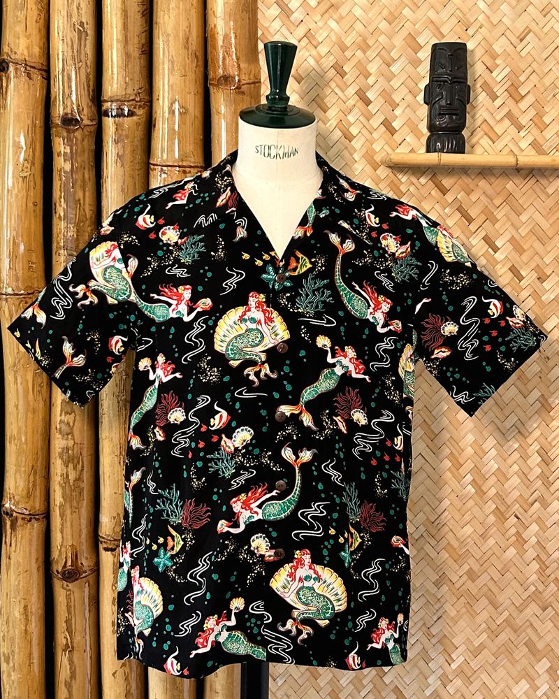 Micky Oye - Aloha Shirt Mermaids Black