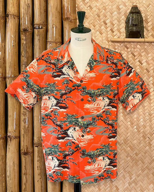 Micky Oye - Aloha Shirt Wailani Orange M025-401
