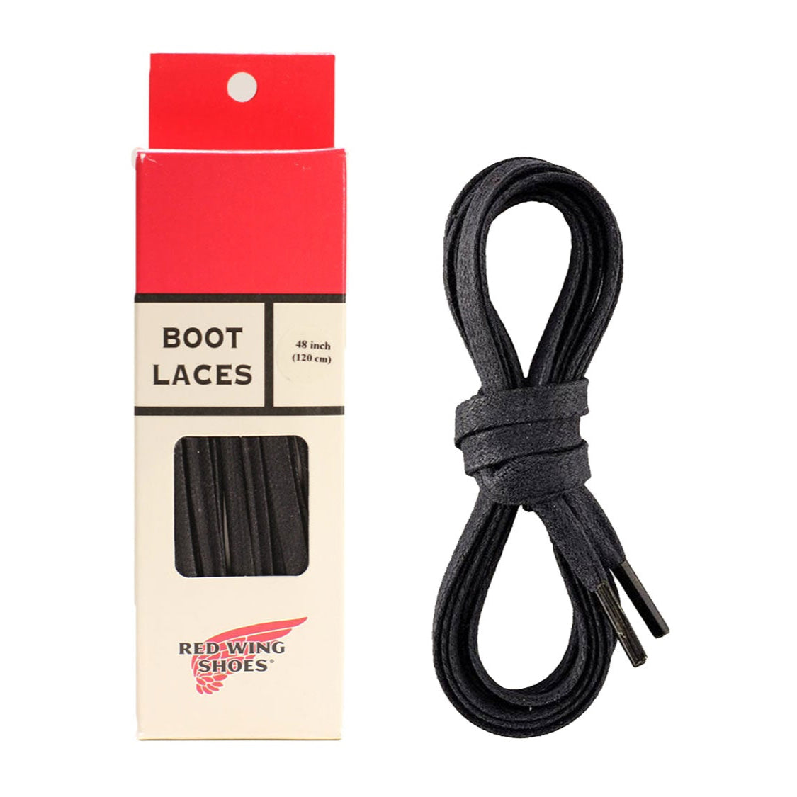 Red Wing - Lace, 48-inch Black Flat Waxed (6-7 eyelets)