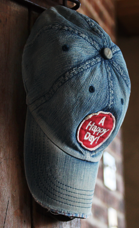 UES - Denim Cap A HAPPY DAY! Red