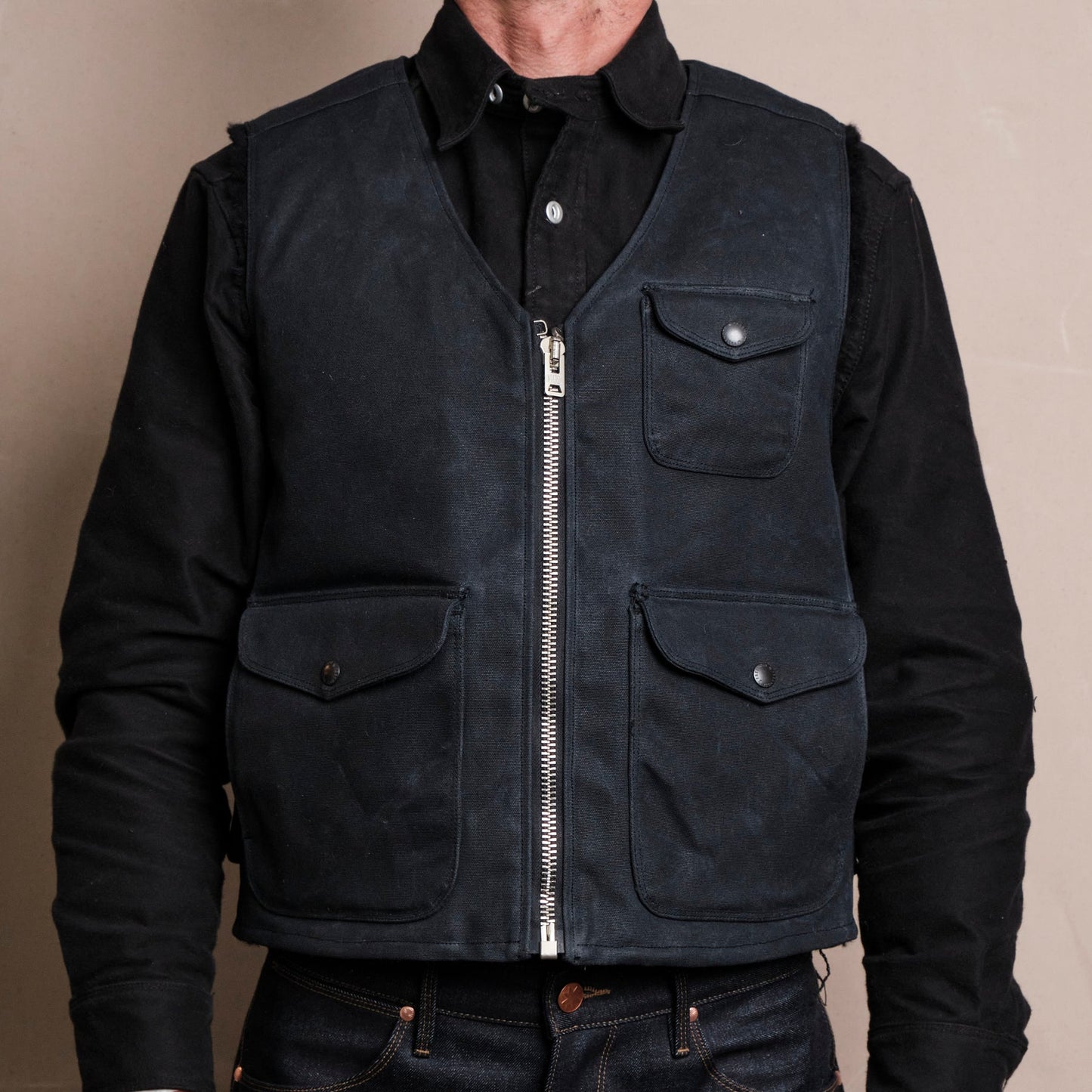 Freenote - Teamster Vest Black Canvas