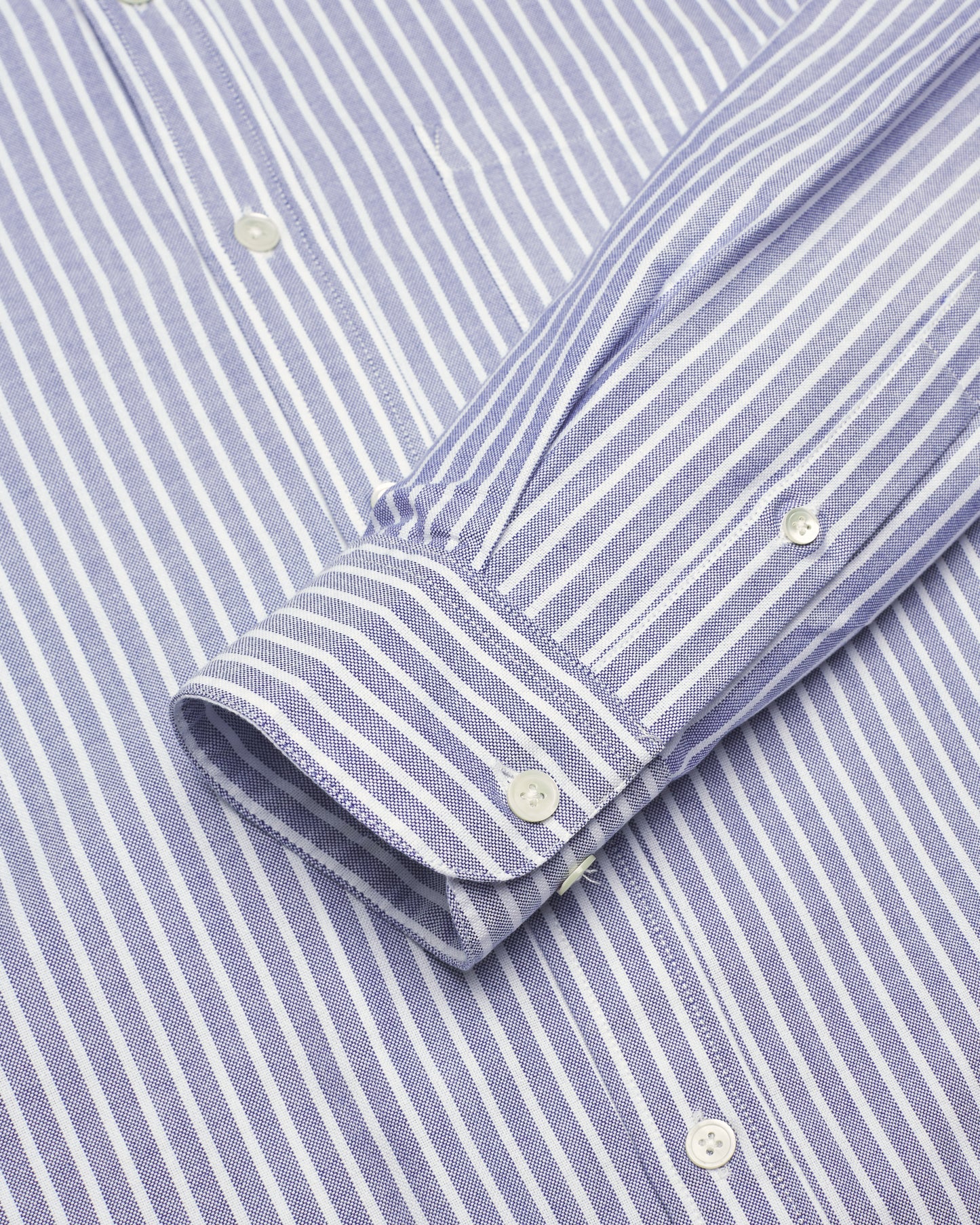 Portuguese Flannel - Belavista Navy/White big stripe Oxford