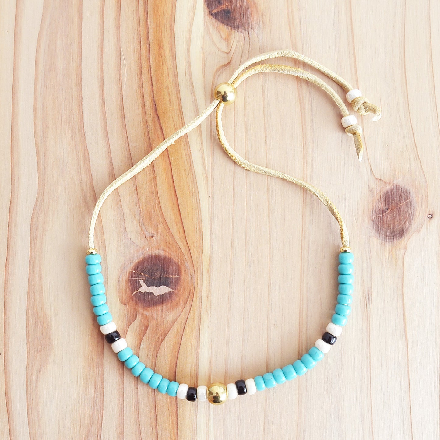 Kobashi Studio - Bracelet Turquoise/Off-White/Black 5014