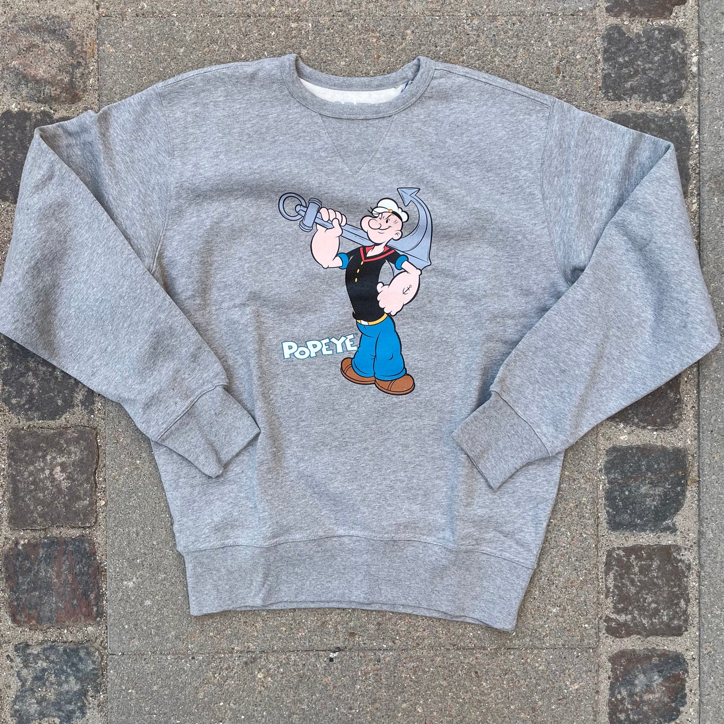 School of Life Projects - Popeye Crew Sweat (Grey Mel)