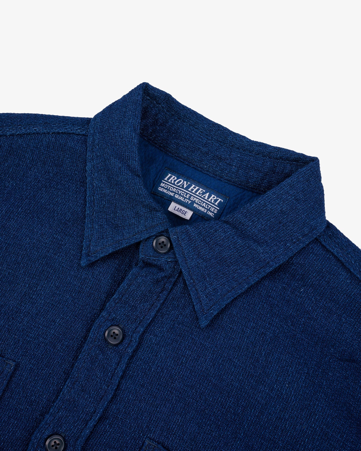 Iron Heart - IHSH-417 Double Gauze Work Shirt Indigo