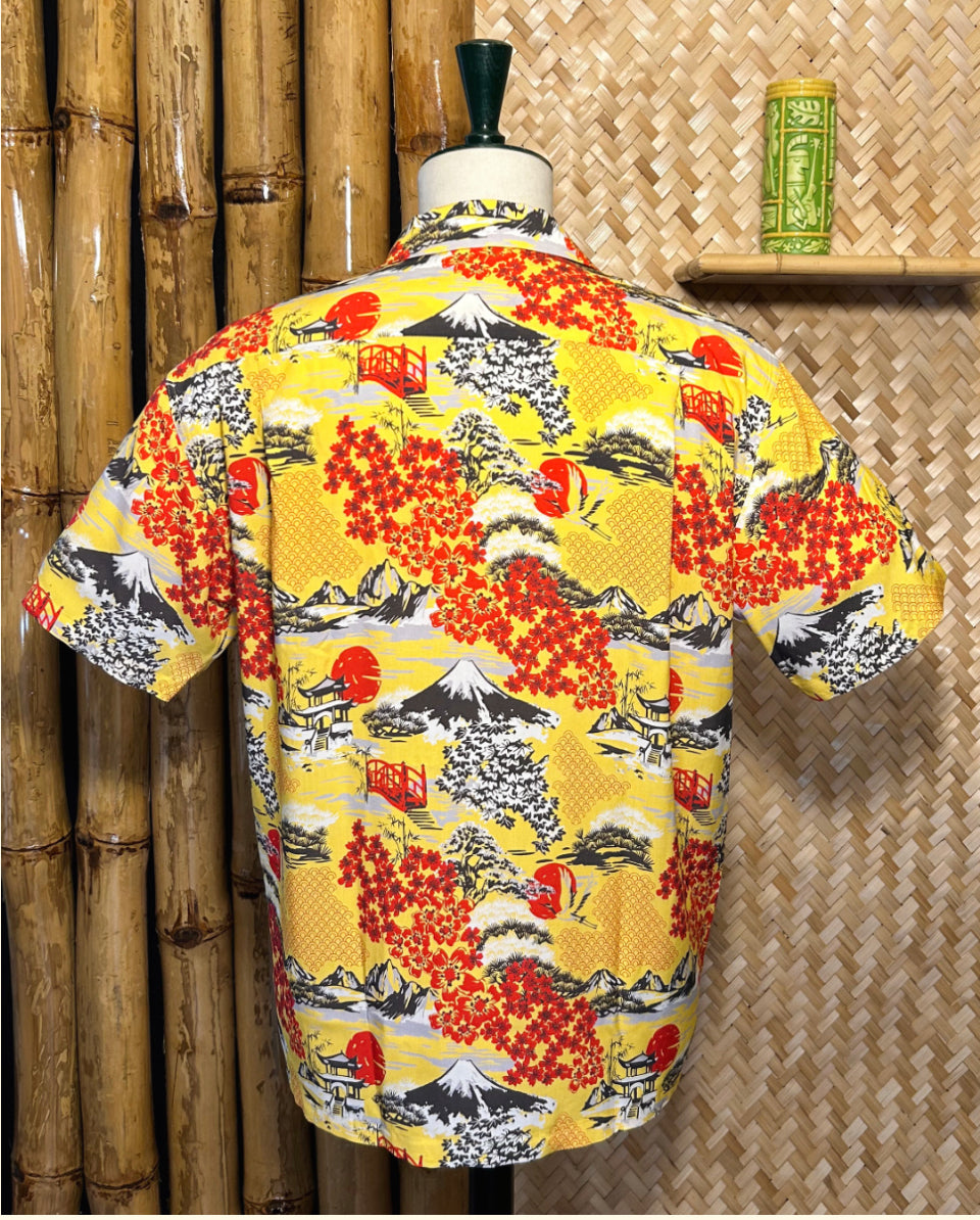 Micky Oye - Aloha Shirt Land of Fujiyama Yellow/Red