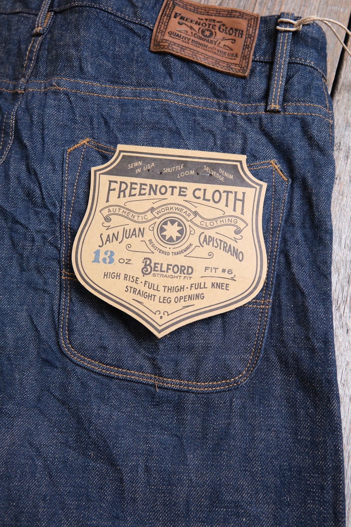 Freenote - Belford Straight 13oz Natural Rinsed