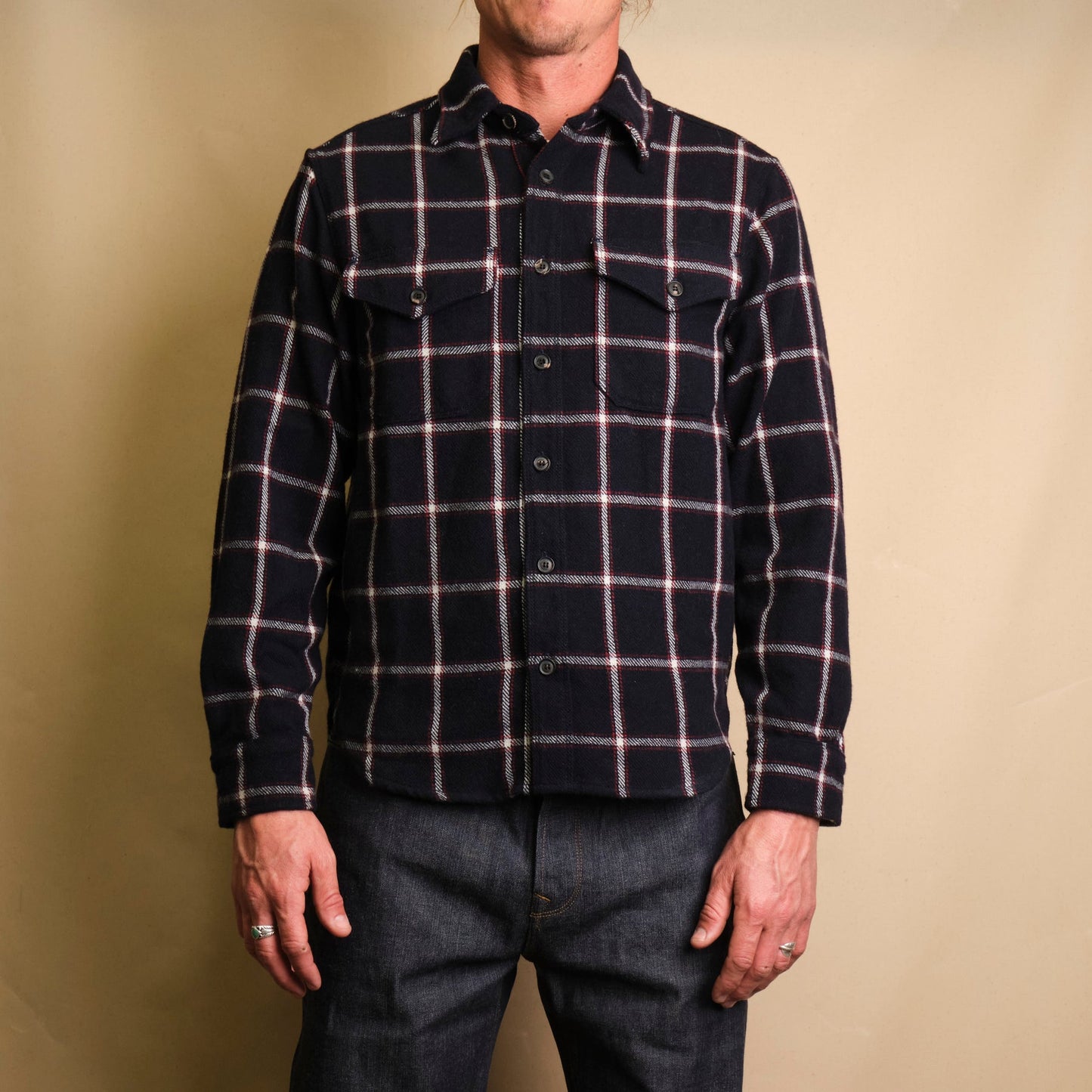Freenote - Kamas Shirt Navy Wool Plaid
