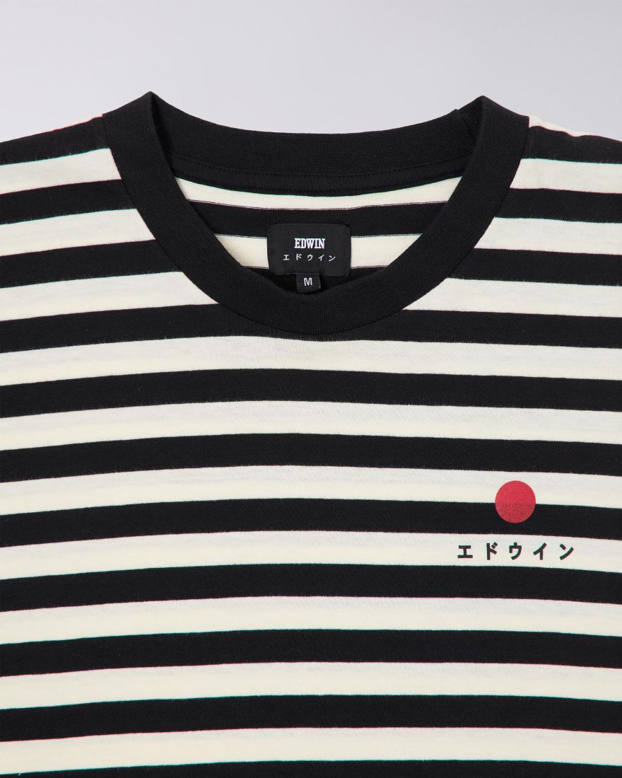 Edwin - Striped Tee (Black/White)