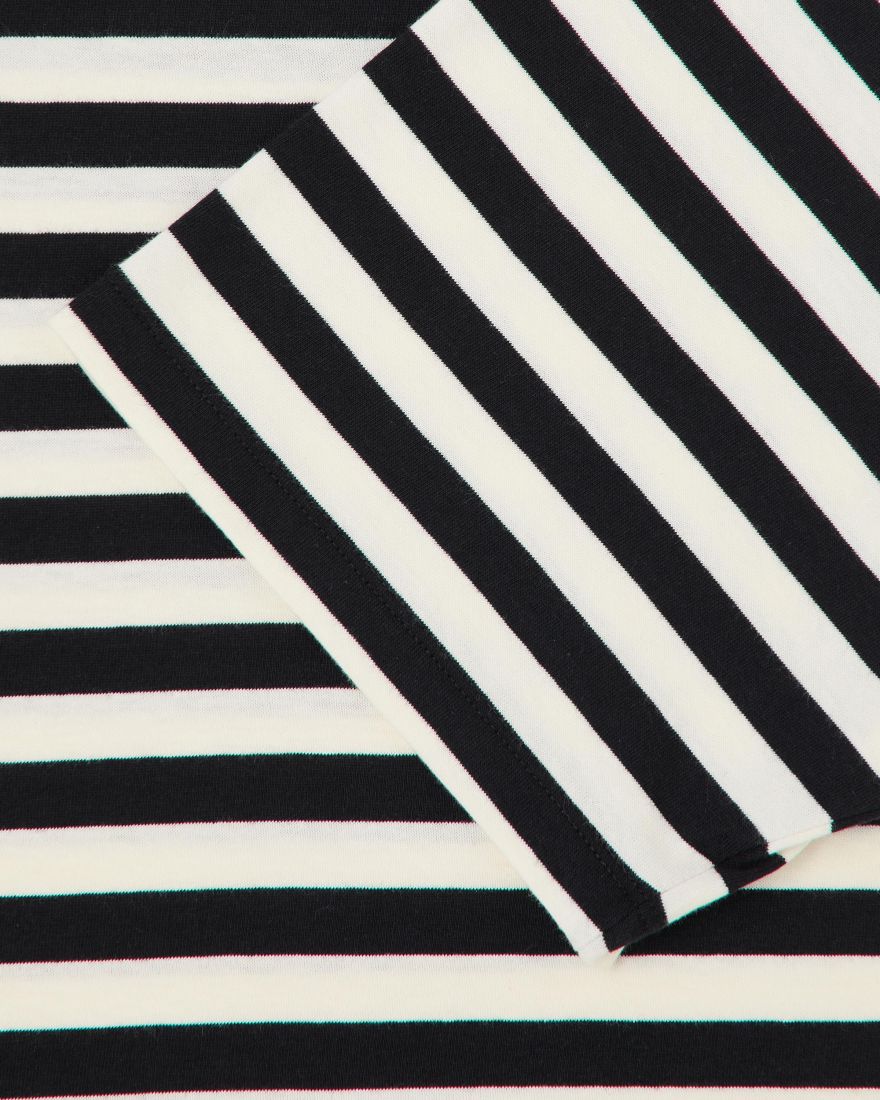 Edwin - Striped Tee (Black/White)