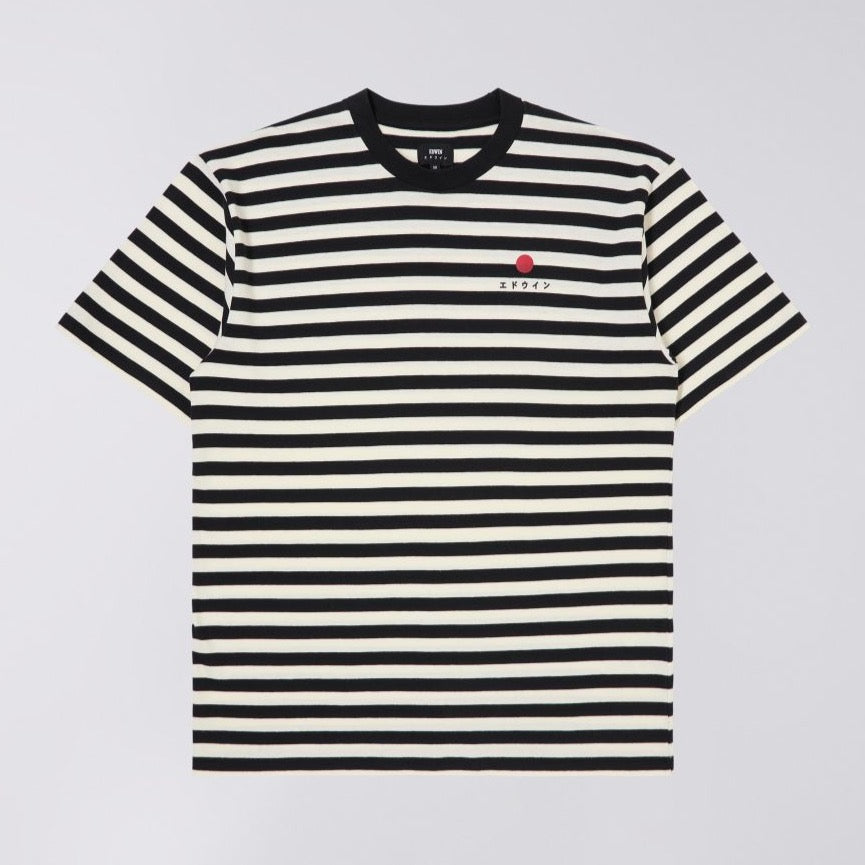 Edwin - Striped Tee (Black/White)