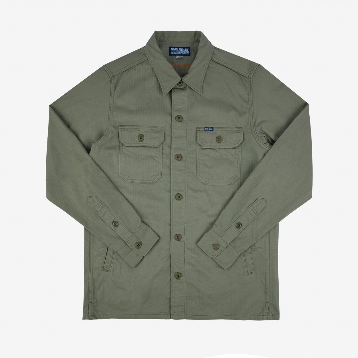 Iron Heart - IHSH-385 ODG Herringbone shirt