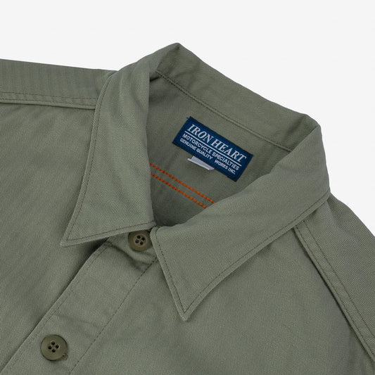 Iron Heart - IHSH-385 ODG Herringbone shirt