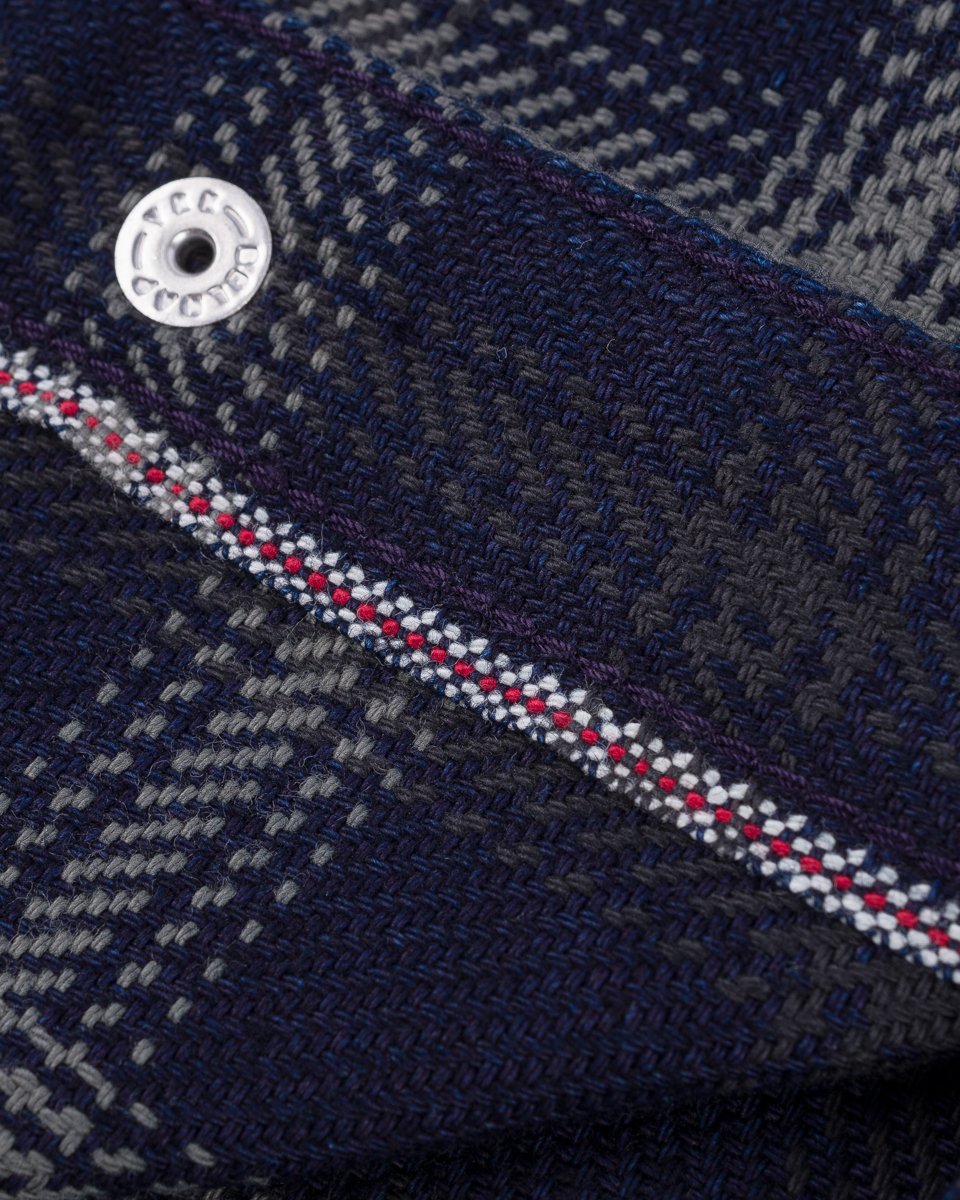 Iron Heart - IHSH-411 BLK Indigo Check