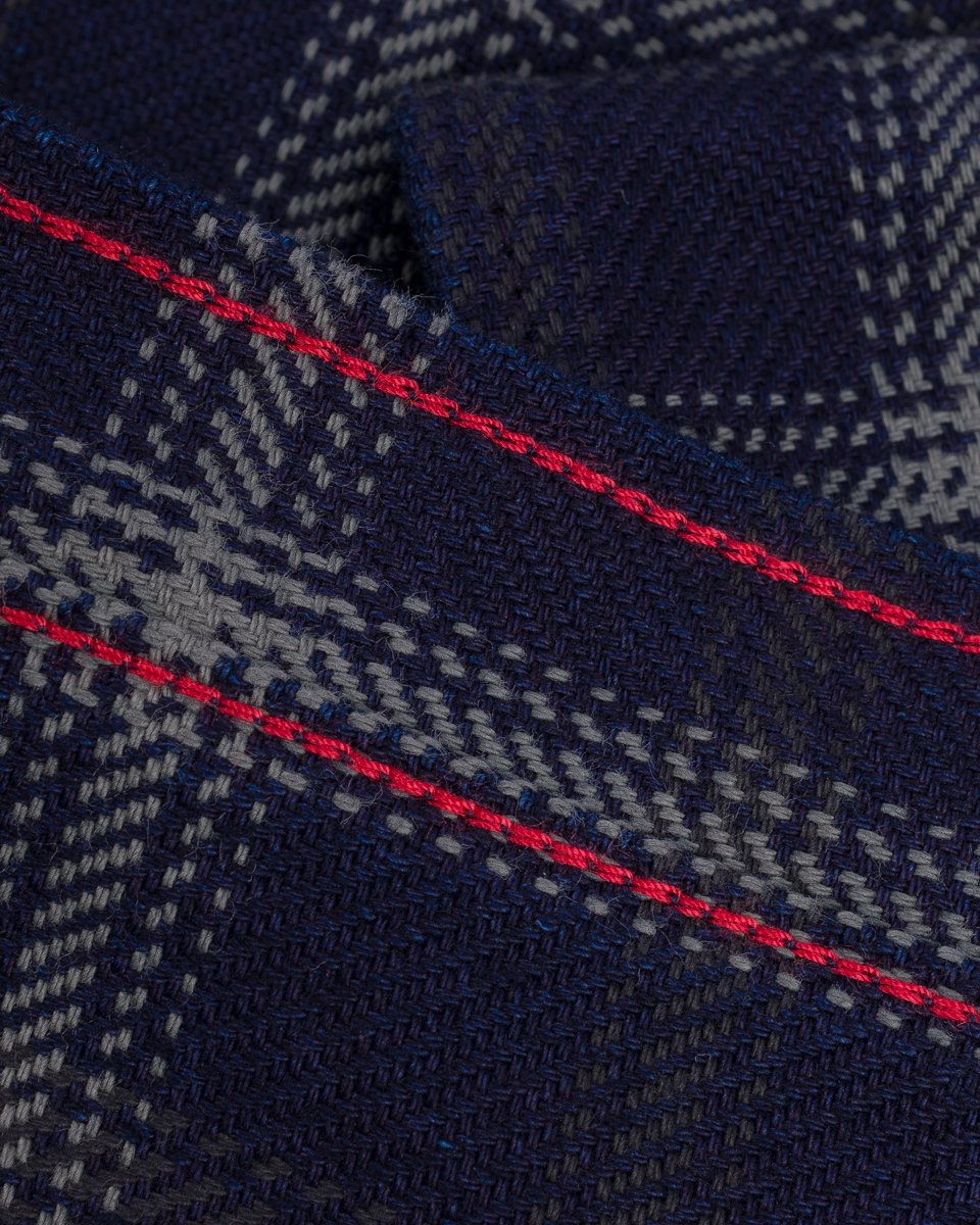 Iron Heart - IHSH-411 BLK Indigo Check