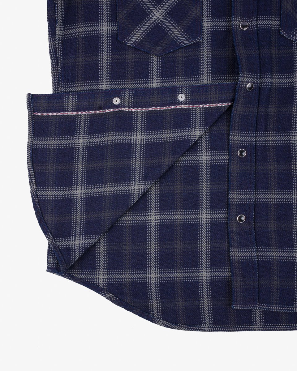 Iron Heart - IHSH-411 BLK Indigo Check