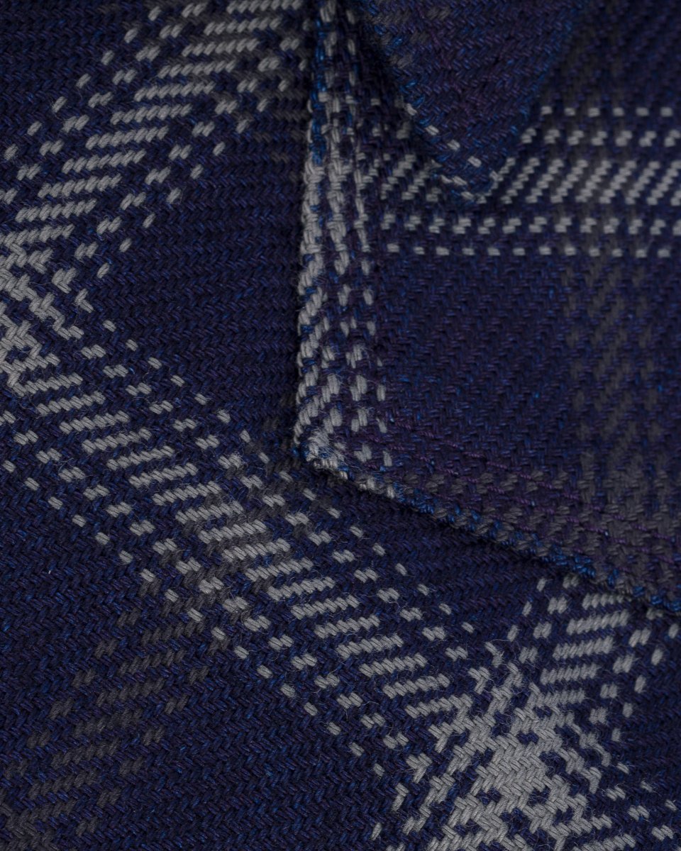 Iron Heart - IHSH-411 BLK Indigo Check