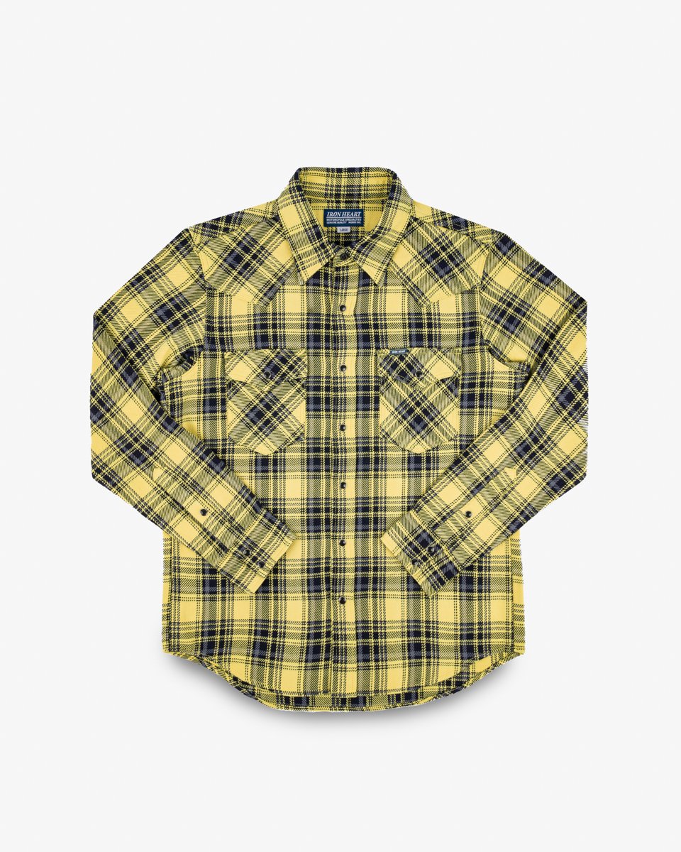 Iron Heart - IHSH-411 Indigo Check Yellow