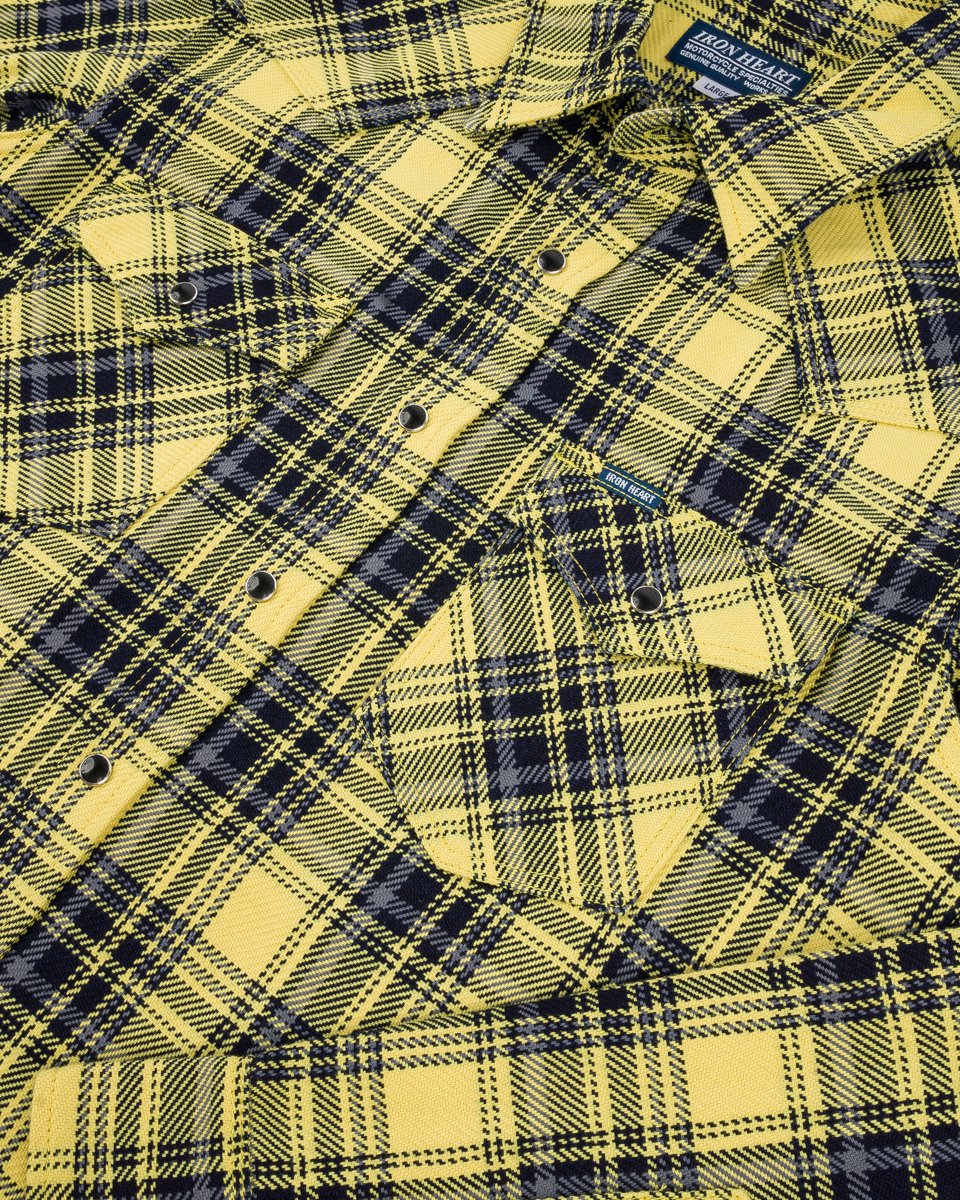 Iron Heart - IHSH-411 Indigo Check Yellow