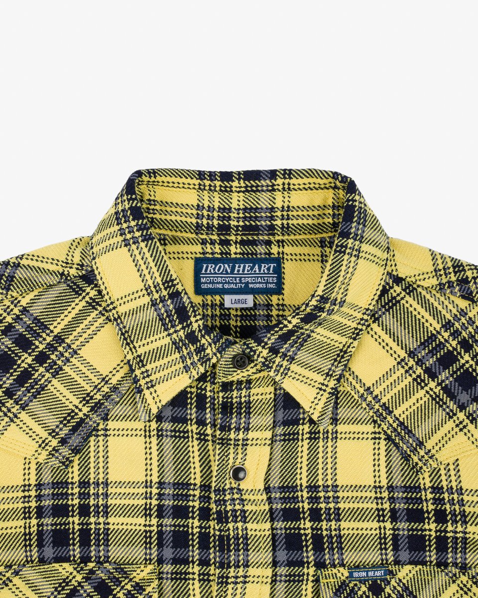 Iron Heart - IHSH-411 Indigo Check Yellow