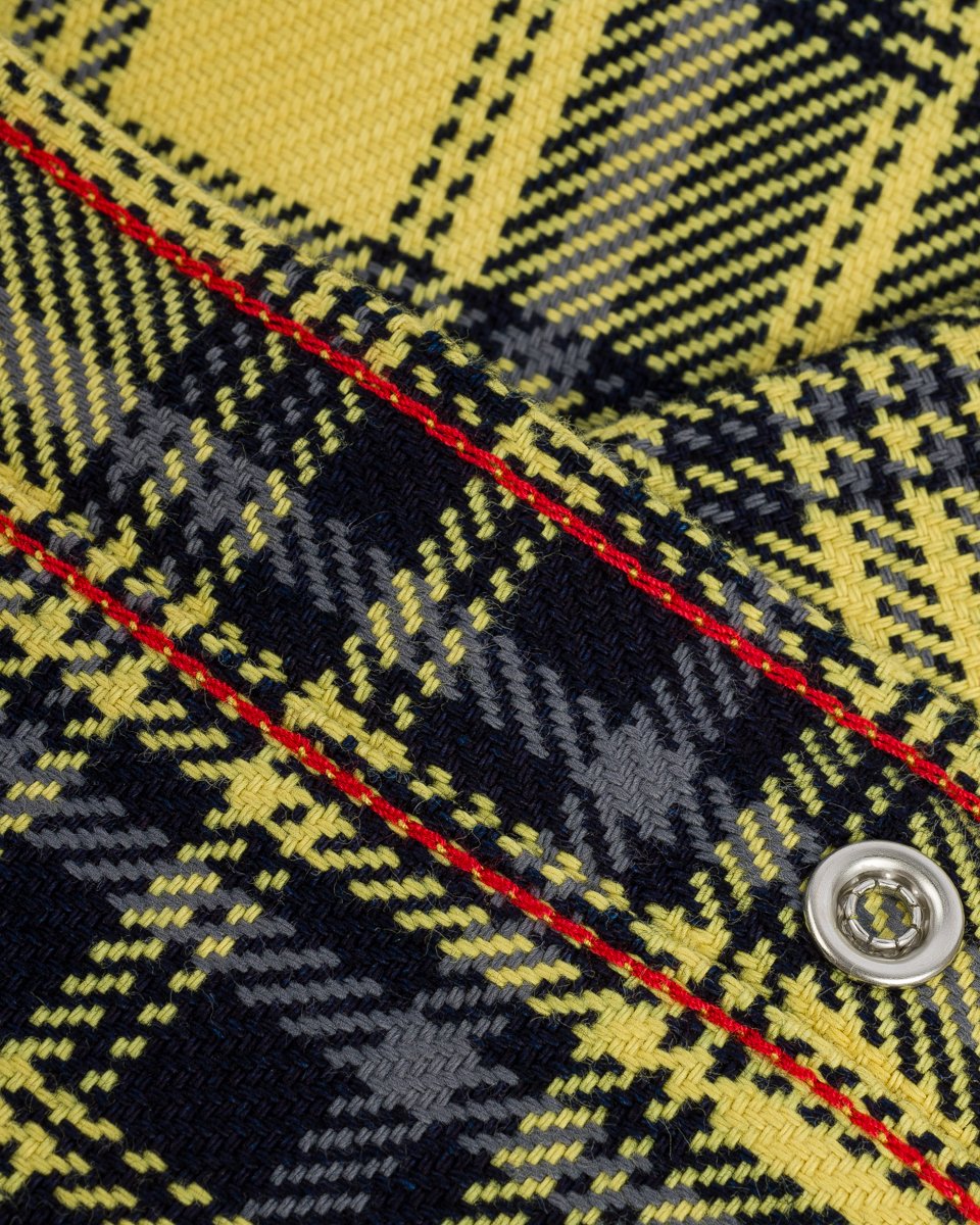Iron Heart - IHSH-411 Indigo Check Yellow