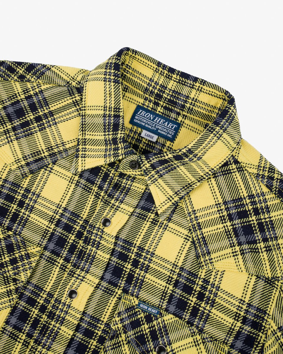 Iron Heart - IHSH-411 Indigo Check Yellow