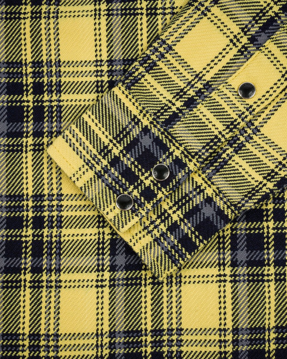 Iron Heart - IHSH-411 Indigo Check Yellow