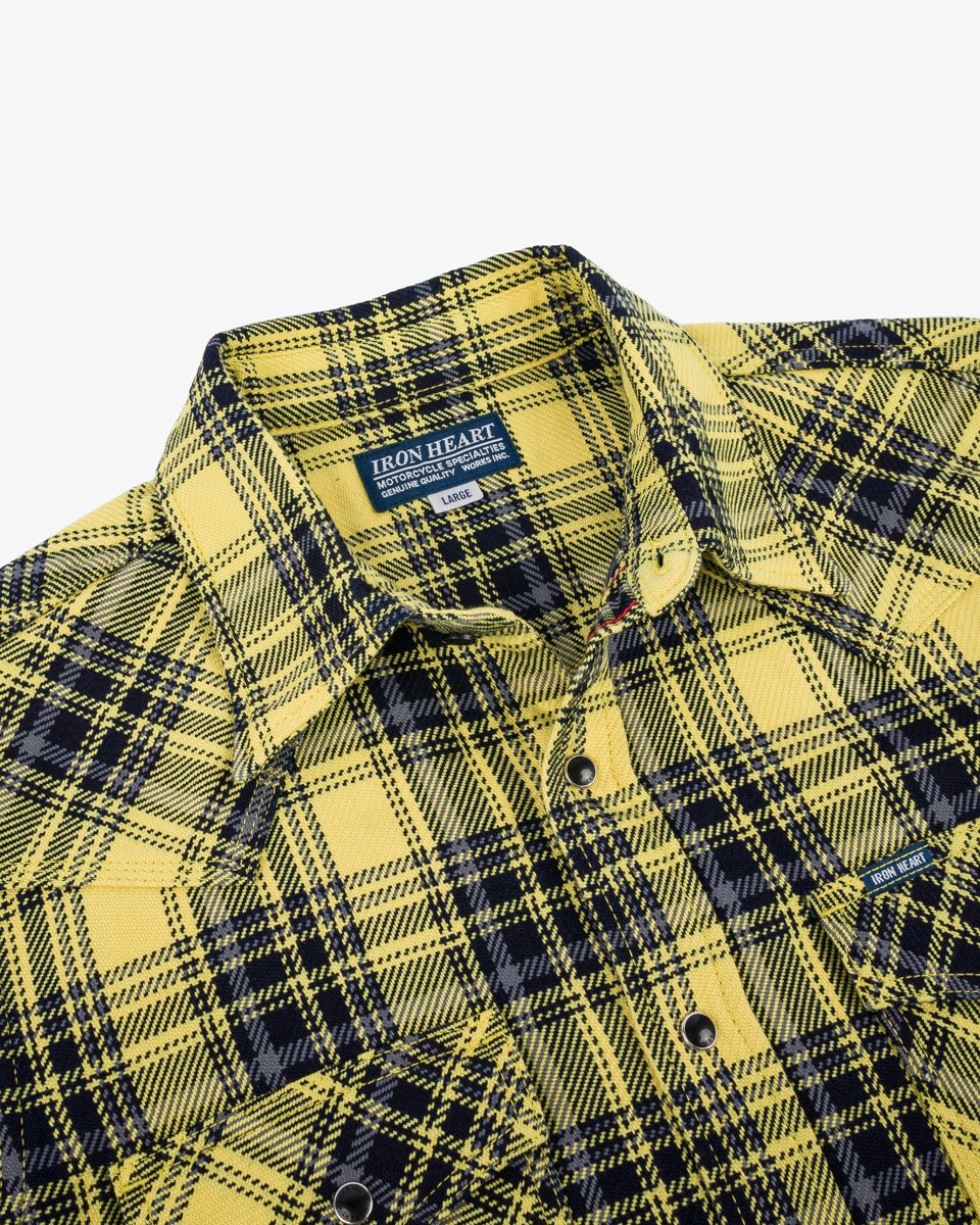Iron Heart - IHSH-411 Indigo Check Yellow