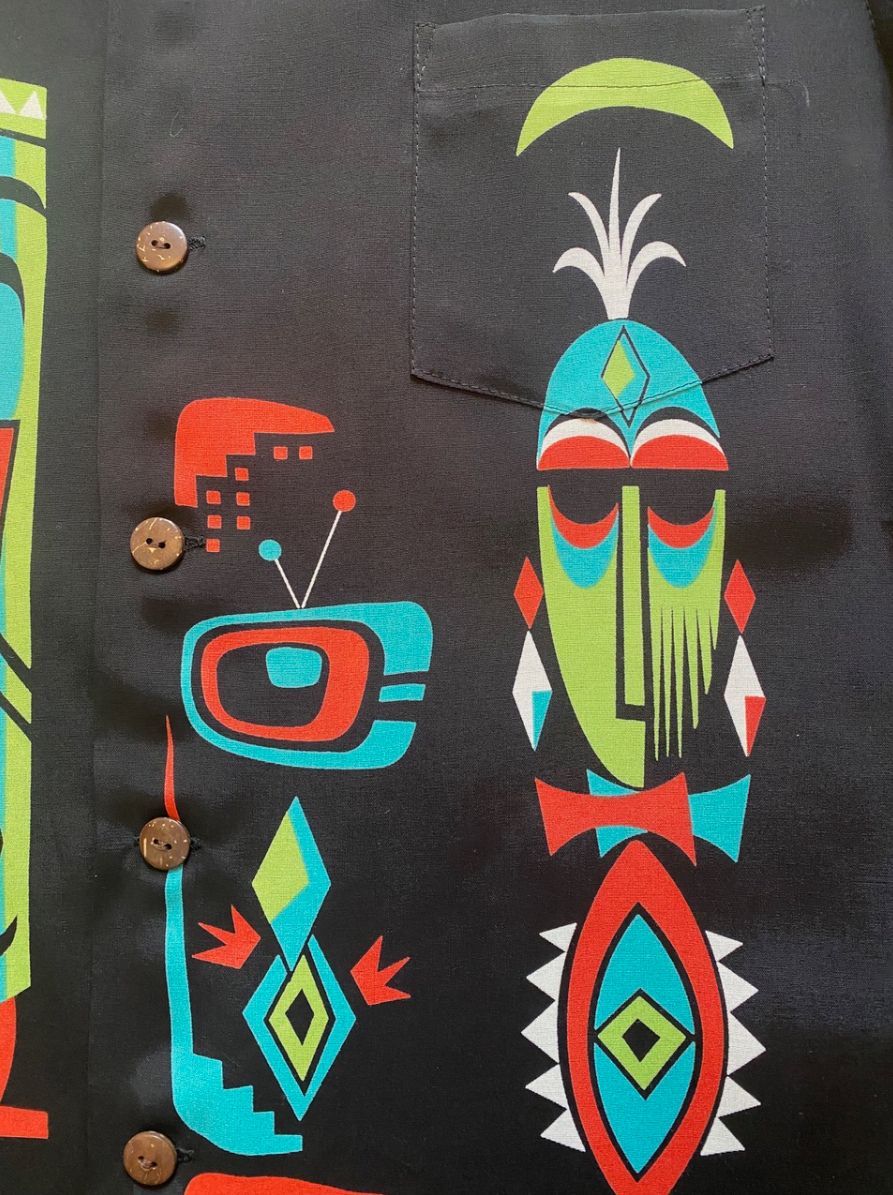 Micky Oye - Aloha Shirt Tiki Modern Black