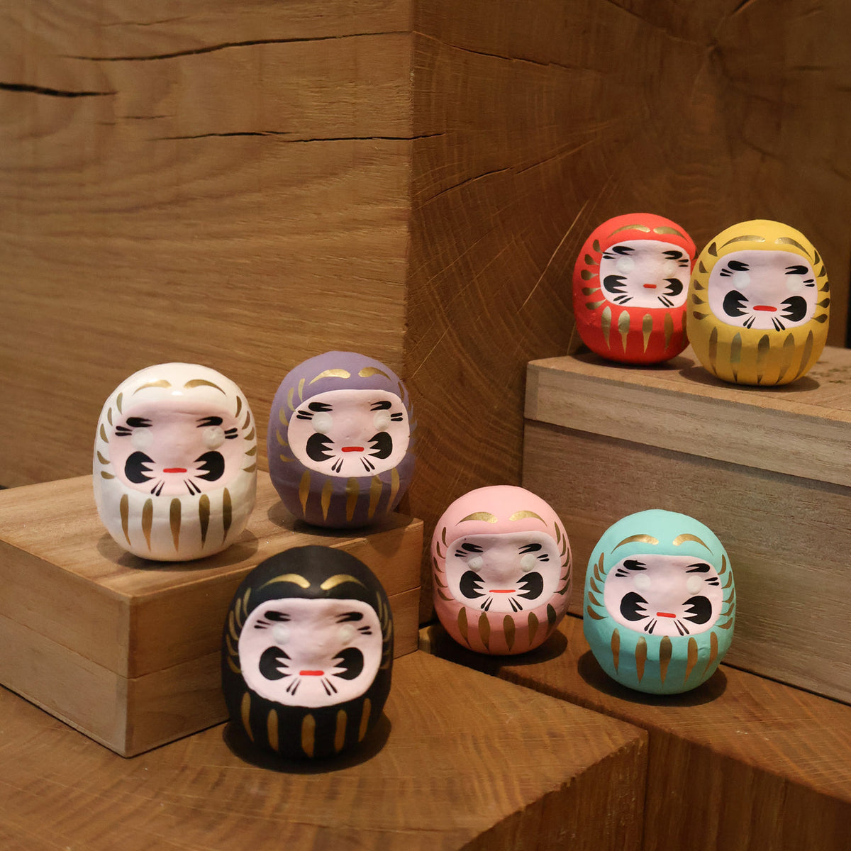 Sakura - Daruma figure small White