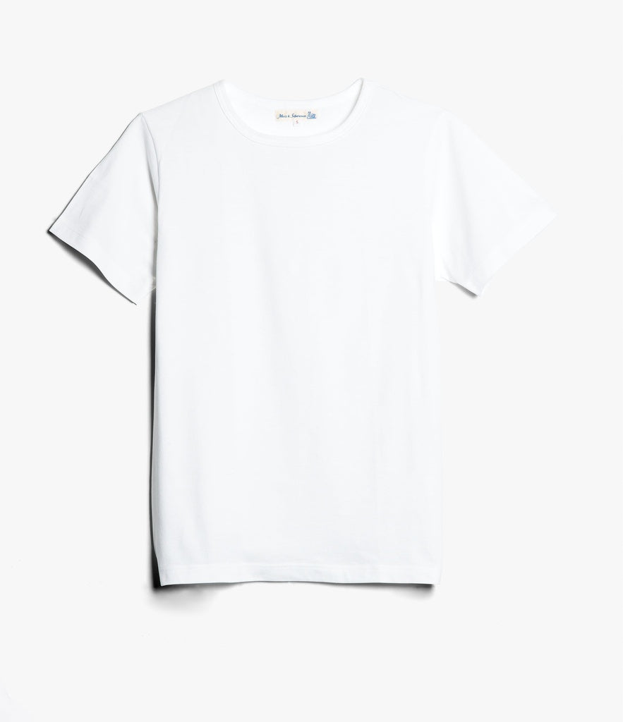 Merz B. Schwanen - 1950s Loopwheeled Tee White