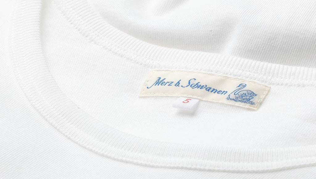Merz B. Schwanen - 1950s Loopwheeled Tee White