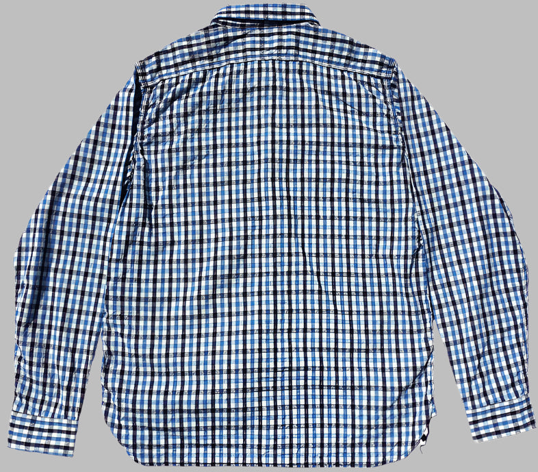 Samurai Jeans - SSS25-CS Natural Indigo Sashiko Gingham Check Work Shirt