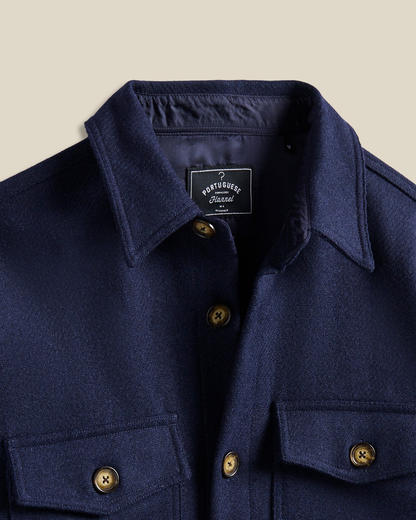 Portuguese Flannel - Wool Field Shirt Navy