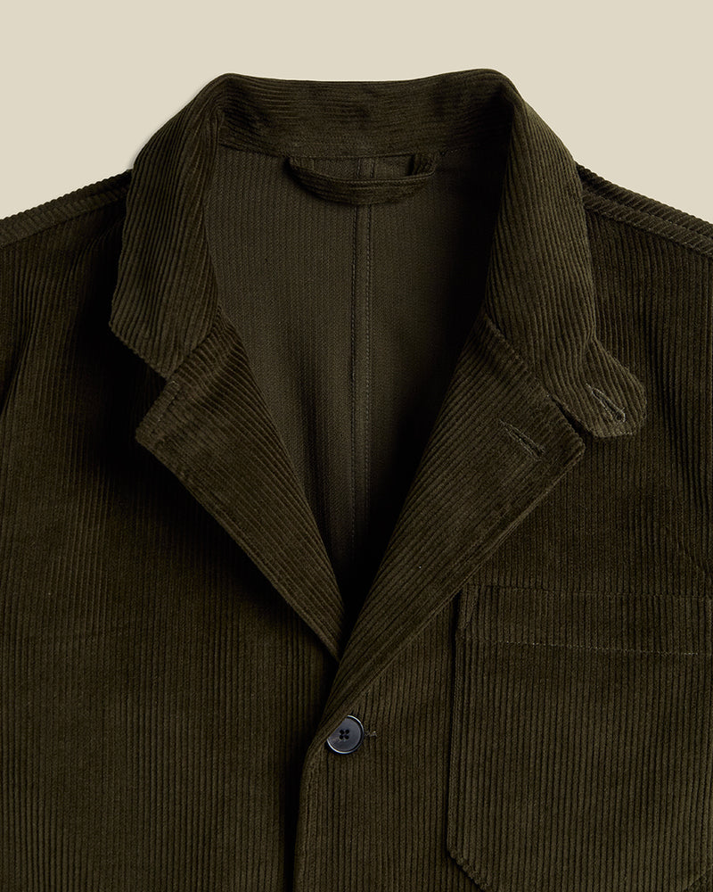 Portuguese Flannel - Worker Jacket Cord - Olive