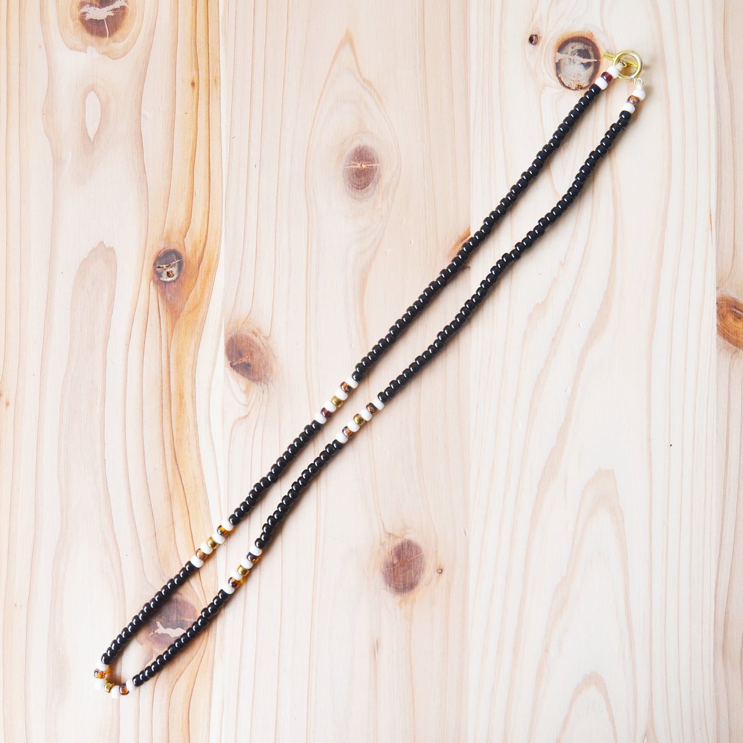 Kobashi Studio - Necklace Black Off-White Brown 4001