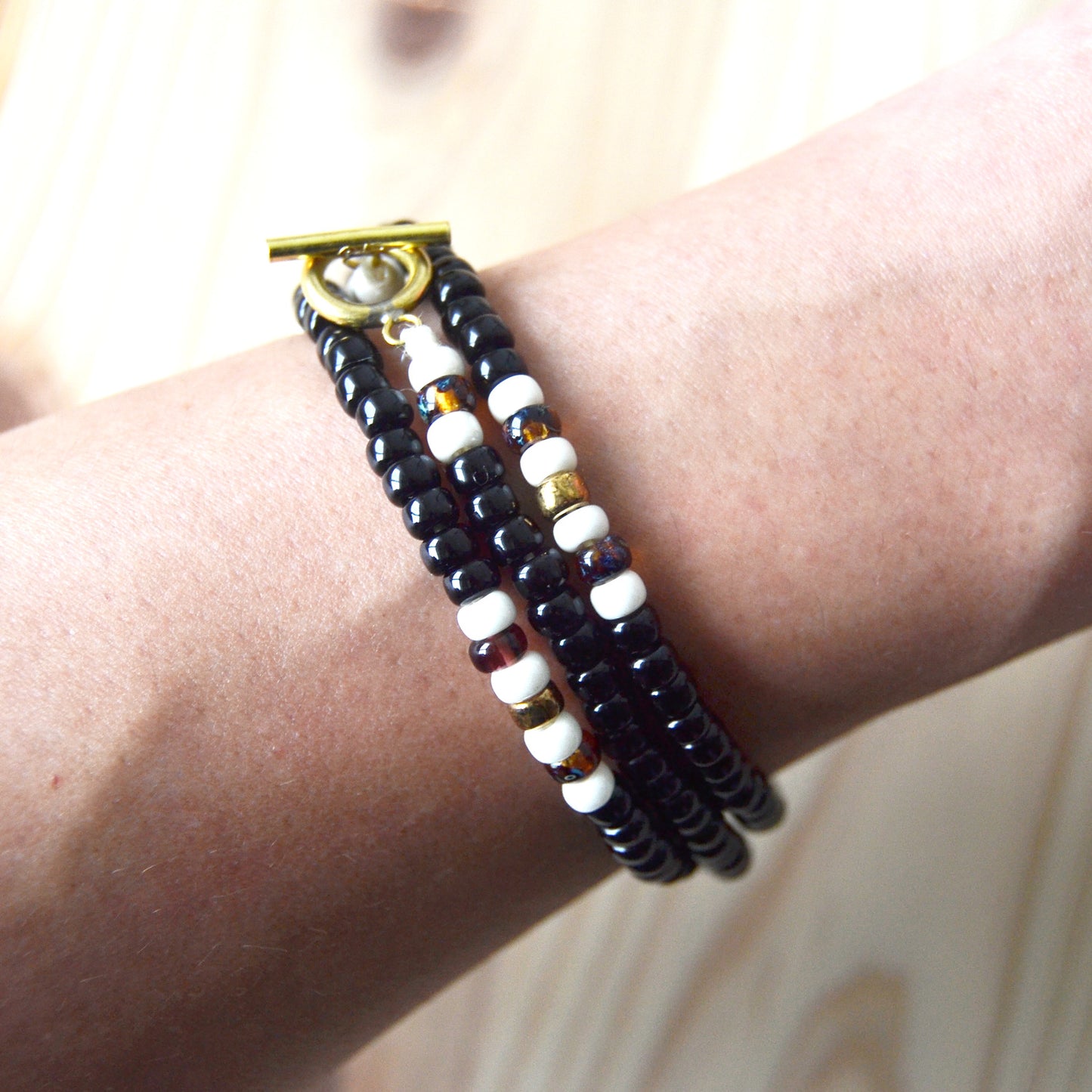 Kobashi Studio - Necklace Black Off-White Brown 4001