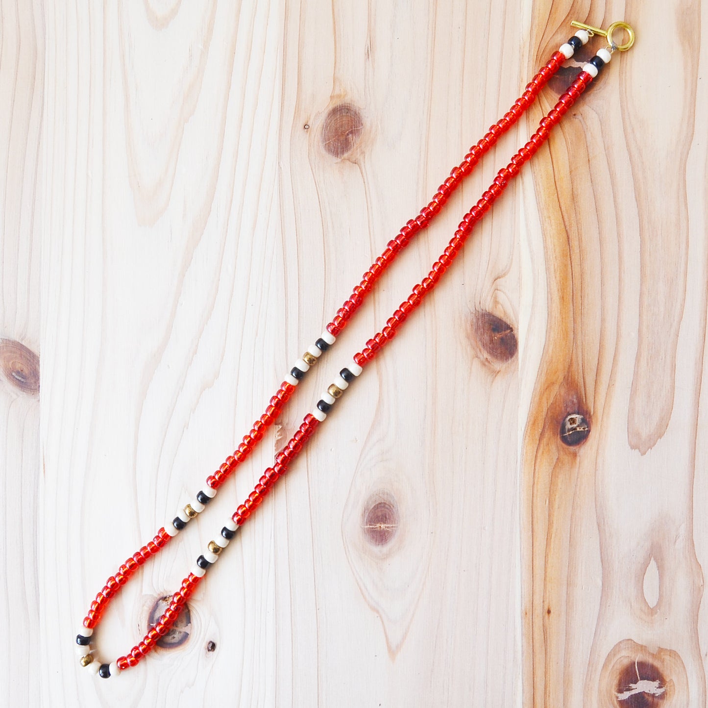 Kobashi Studio - Necklace Red/off-white/black