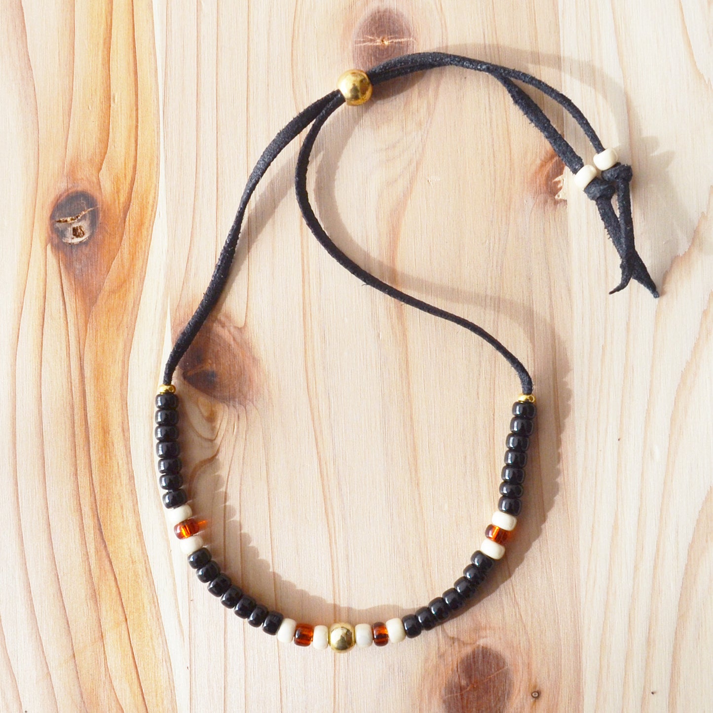 Kobashi Studio - Bracelet Black/Off-white/Orange 5008
