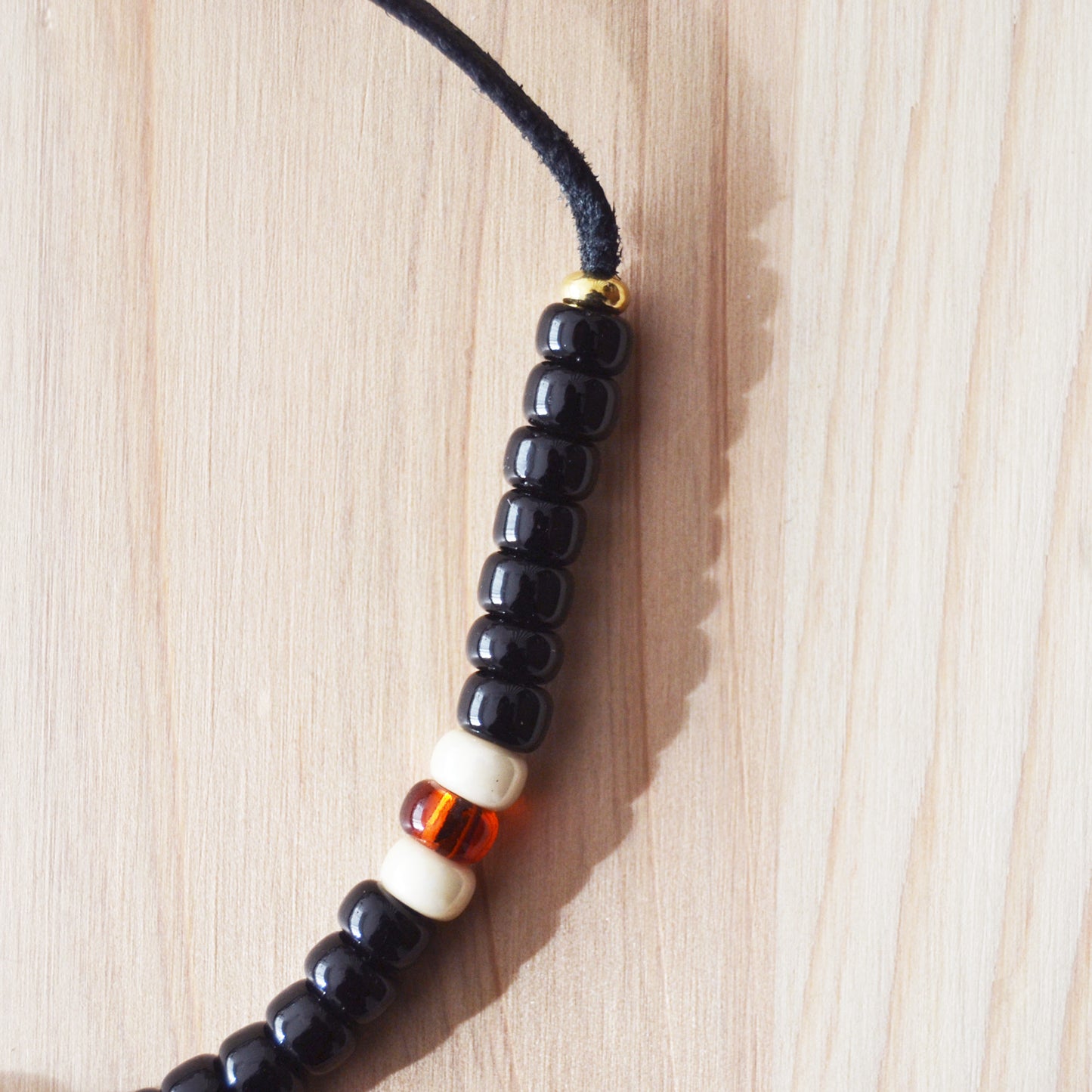 Kobashi Studio - Bracelet Black/Off-white/Orange 5008