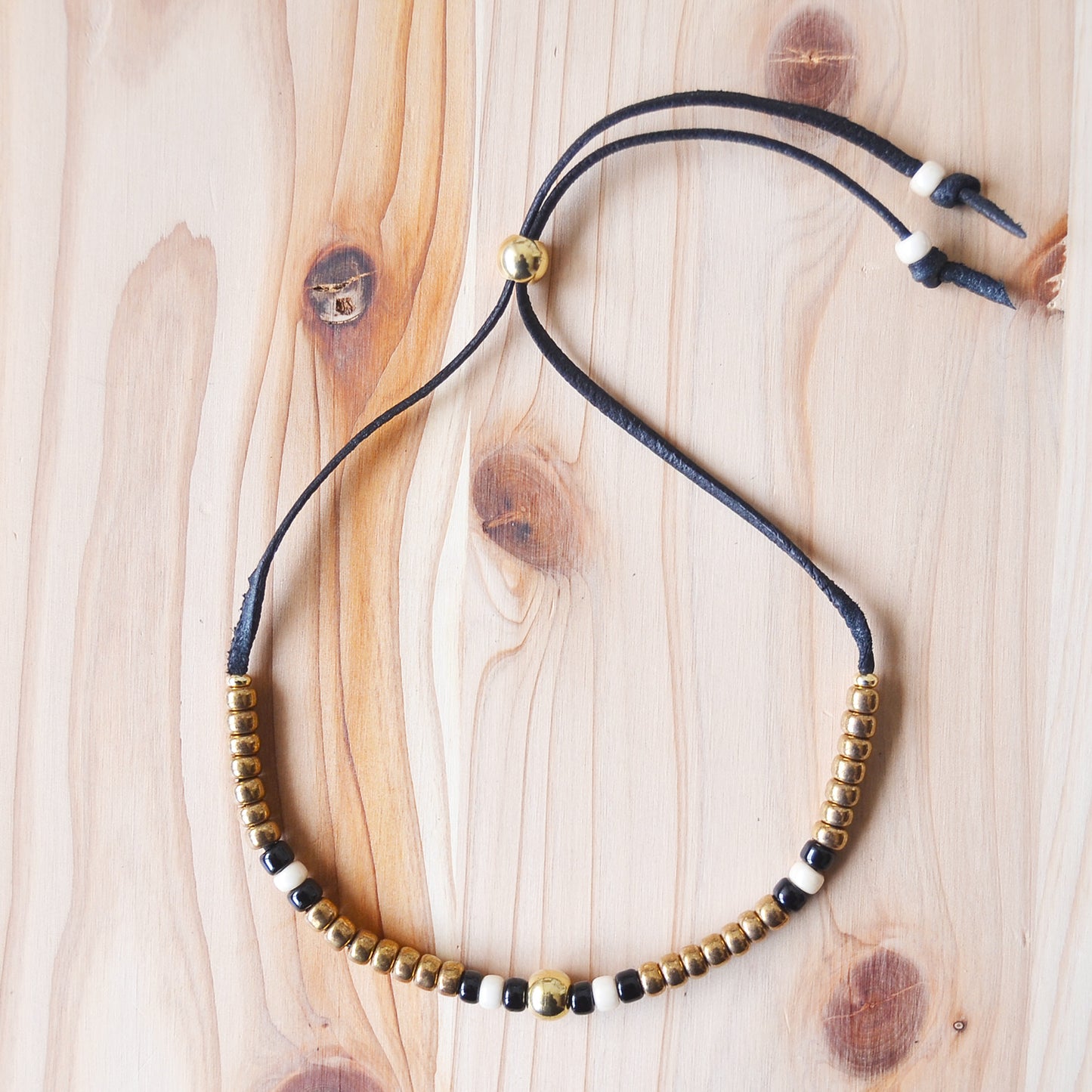 Kobashi Studio - Bracelet Brass/Black/Off-white 50G
