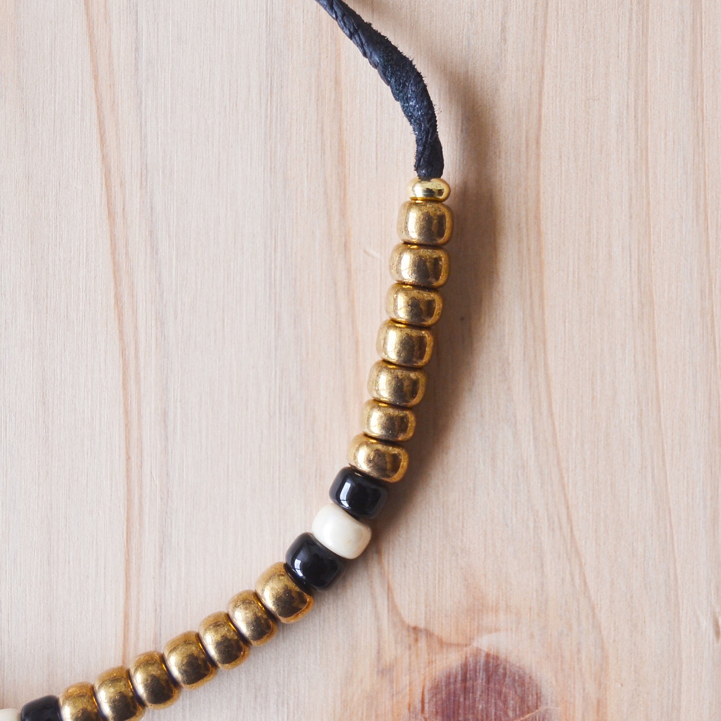 Kobashi Studio - Bracelet Brass/Black/Off-white 50G