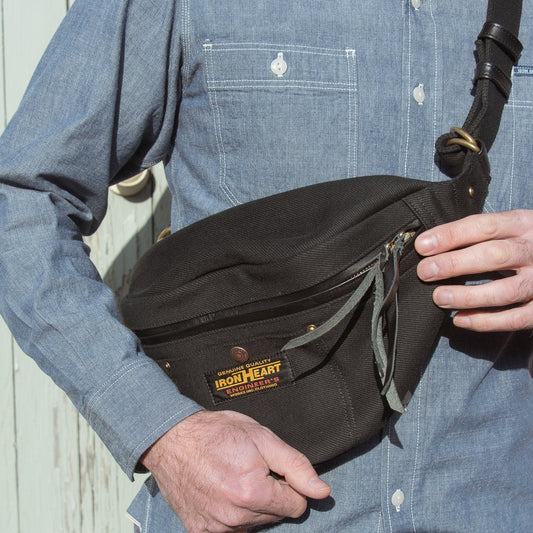 Iron Heart - Ihe-37 Denim Waist Bag Black