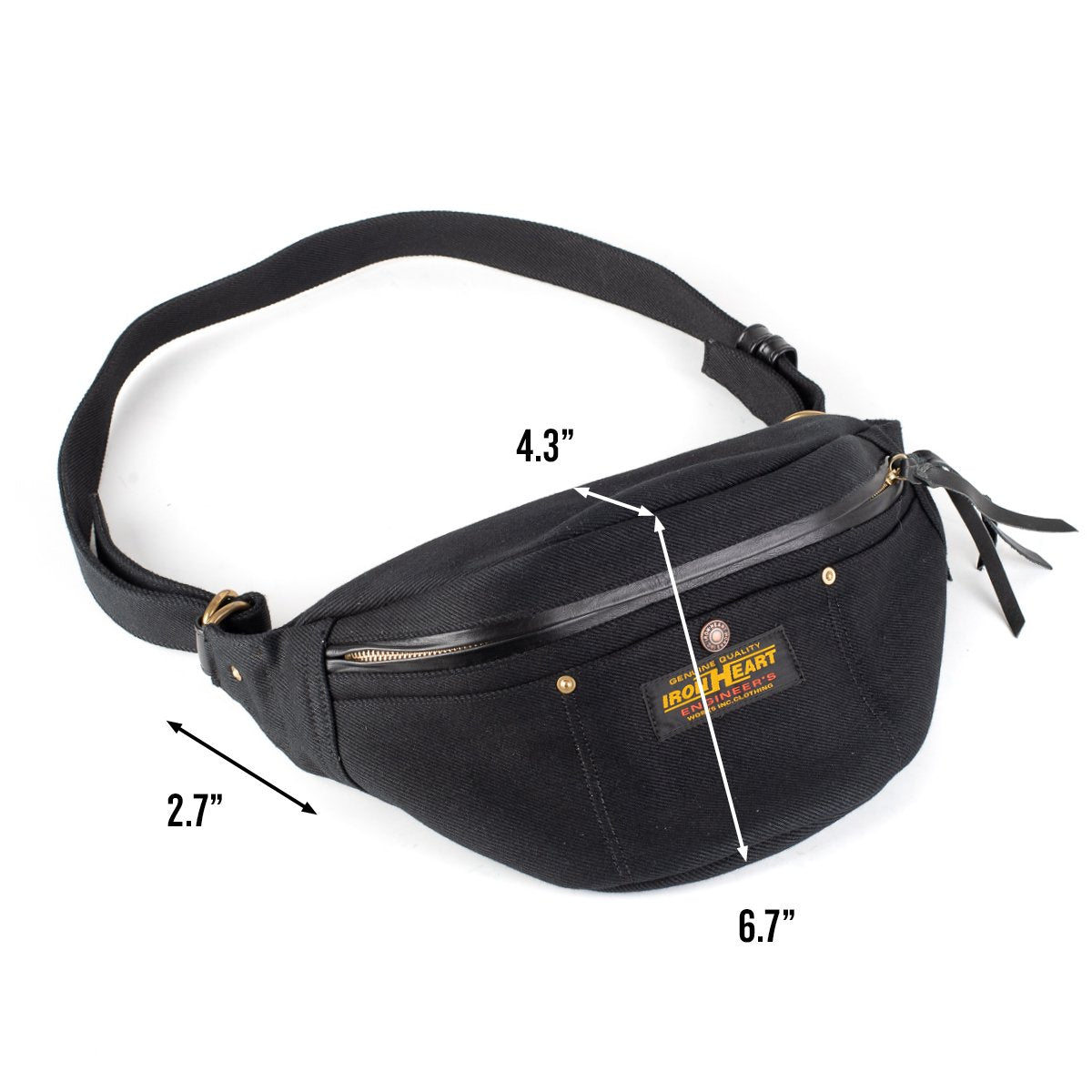 Iron Heart - Ihe-37 Denim Waist Bag Black